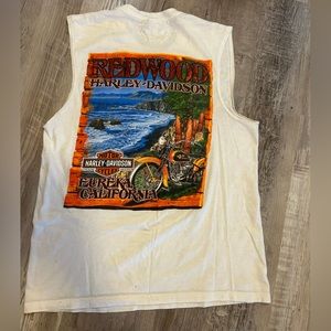 VTG Harley Davidson White Tank Top Size M Vintage Y2K